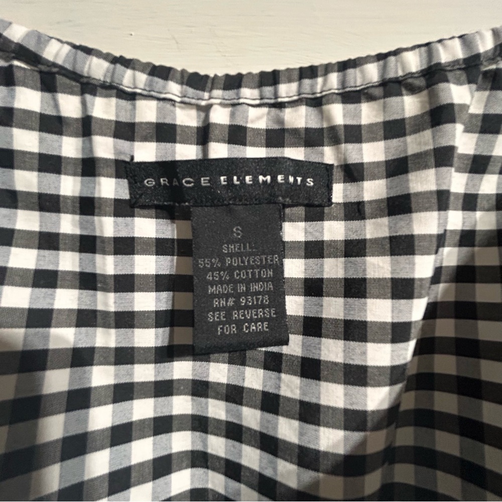 Grace Elements Monochrome Gingham Checkered Full … - image 3